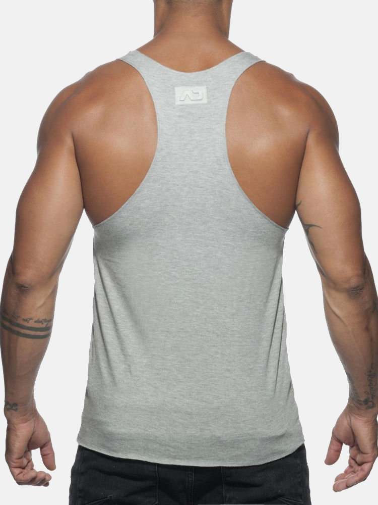 Addicted Tank Top Back Printed Ad340 Grey C11