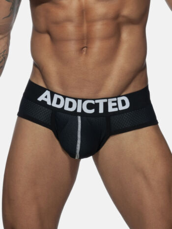 Addicted Ad805 Push Up Mesh Brief Black C10
