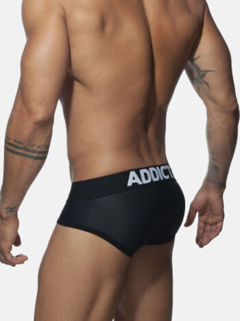 Addicted Ad805 Push Up Mesh Brief Black C10
