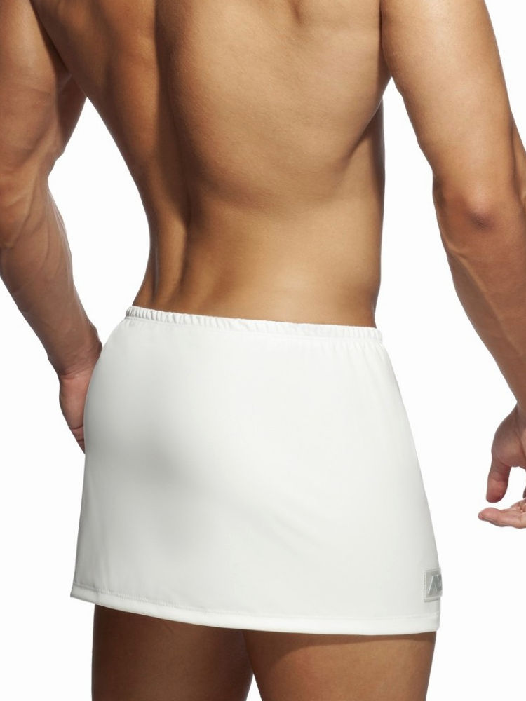 Addicted Ad962 Rub Skirt C01 White