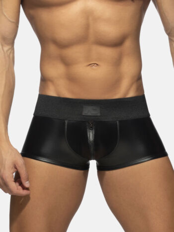 Addicted Fetish Adf134 Front Zip Rub Trunk Black C10