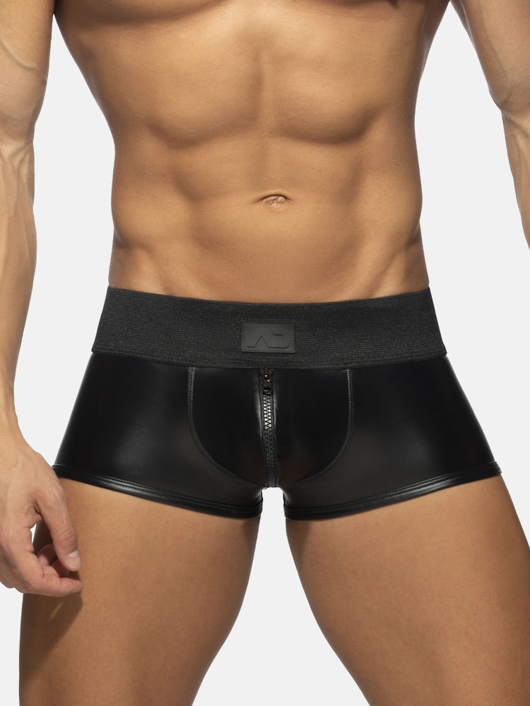 Addicted Fetish Adf139 Allover Zip Trunk Black C10