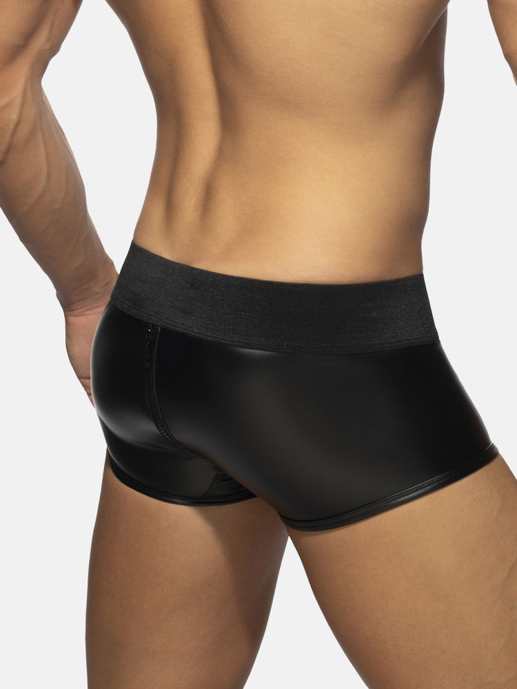 Addicted Fetish Adf139 Allover Zip Trunk Black