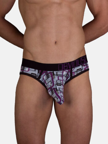 Obviously Underwear Low Rise Brief Geometric Meh973 Purple
