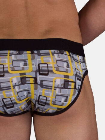 Obviously Underwear Low Rise Brief Geometric Meh973 Yellow