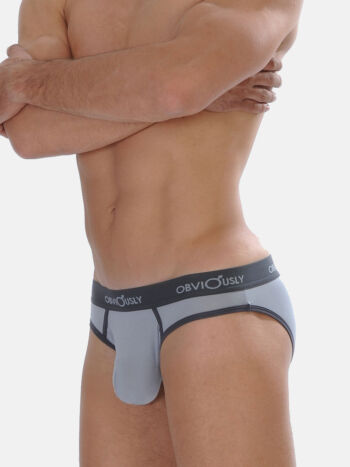 Obviously Underwear Low Rise Brief Retro MDG09 Light Grey