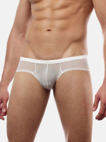 Cover Male Underwear Cheek Boxer CM113 Sheer White