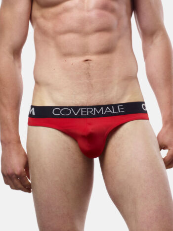 Cover Male Underwear Waisted Up Bikini Cm115 Red
