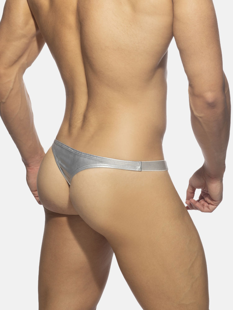 Addicted Ad1039 Party Shiny Thong Silver C21 1
