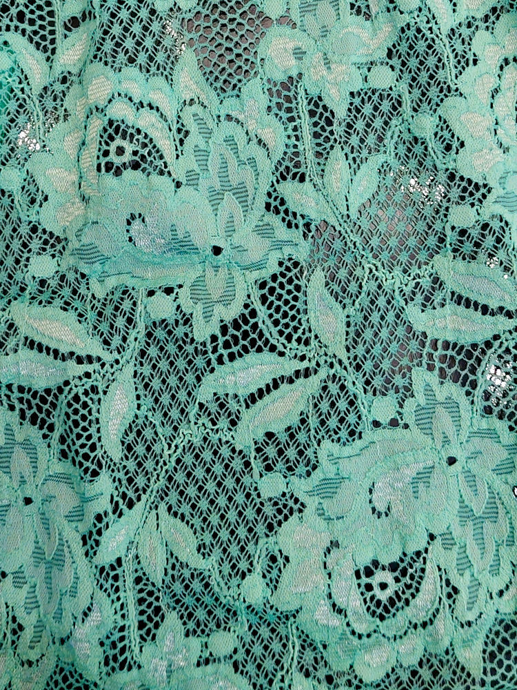 Cosabella Never Say Never Ghana Green Lace Fabric