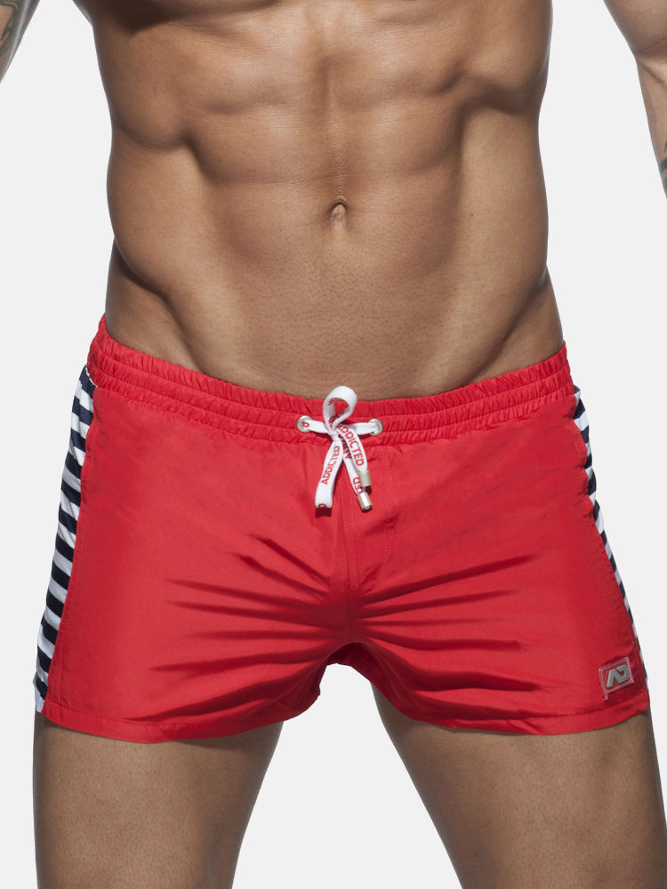 Addicted Ads177 Sailor Stripes Short C06 Red 1