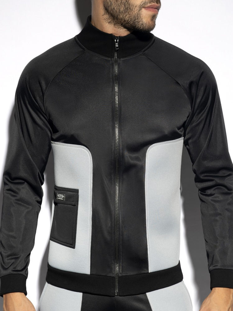 Es Collection Sp268 Foam Patches Sports Jacket Black 1