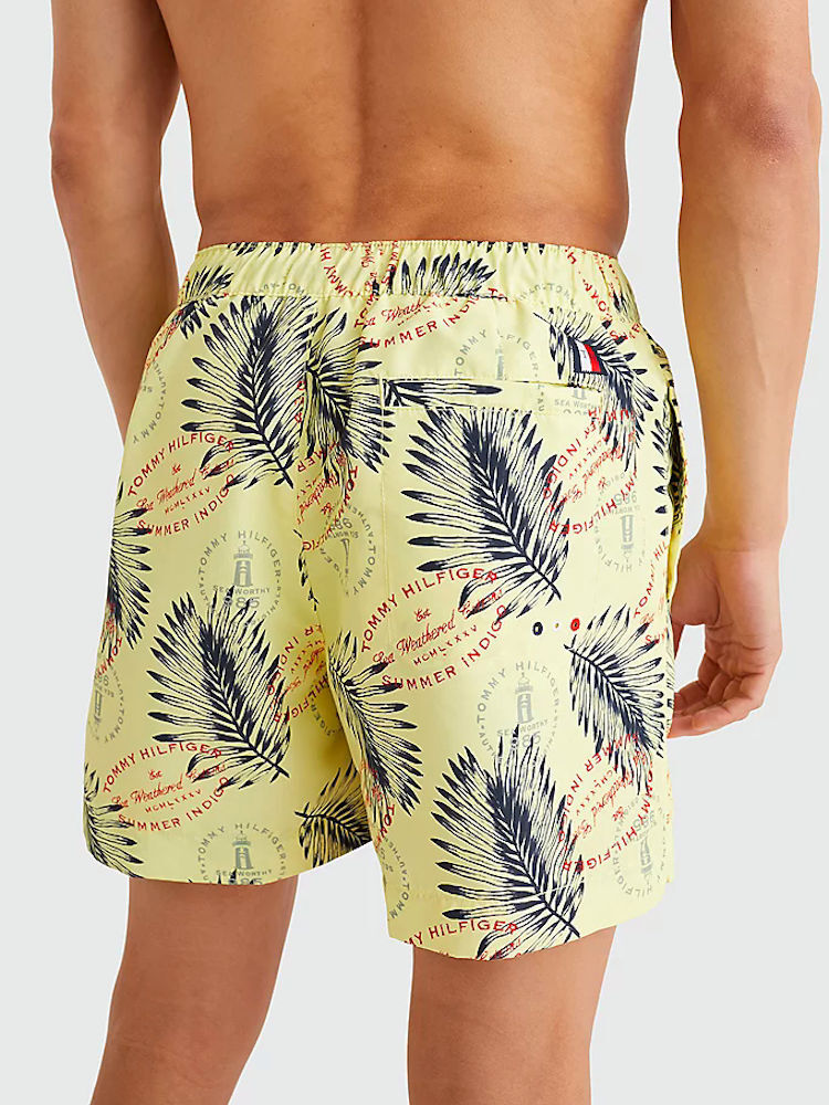 Tommy Hilfiger Medium Drawstring Swim Short Um02479 Olj Palm Print 3