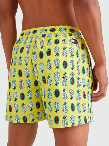 Tommy Hilfiger Medium Drawstring Swim Shorts Um02492 Olk Pineapples Print 2