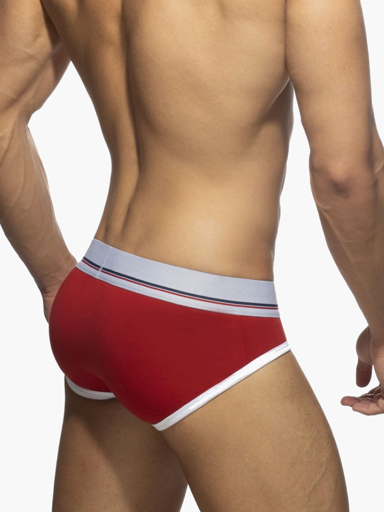 Addicted Ad1008P Tommy 3 Pack Brief Red Navy White 5