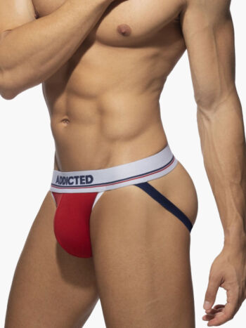 Addicted Ad1010P Tommy 3 Pack Jock Red Navy White 4