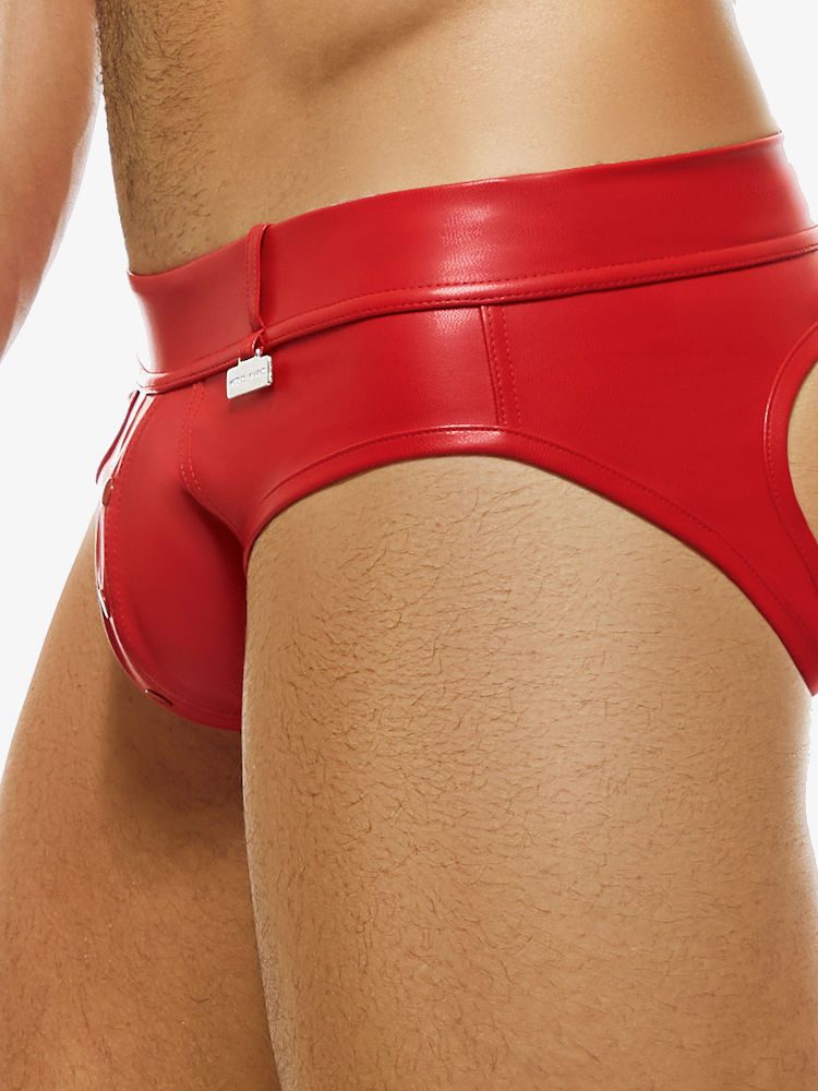 Modus Vivendi Leather Legacy Bottomless Brief 11113 Red 2