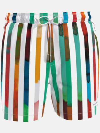 Calvin Klein Multi Coloured Stripe Swim Short KM0KM007240K7