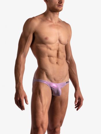 Manstore M2198 Low Rise Brief White Pink 3