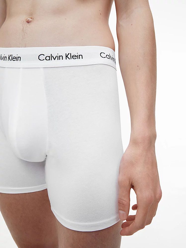 Calvin Klein 3 Pack Boxer Briefs Nb1770a 100 White 4