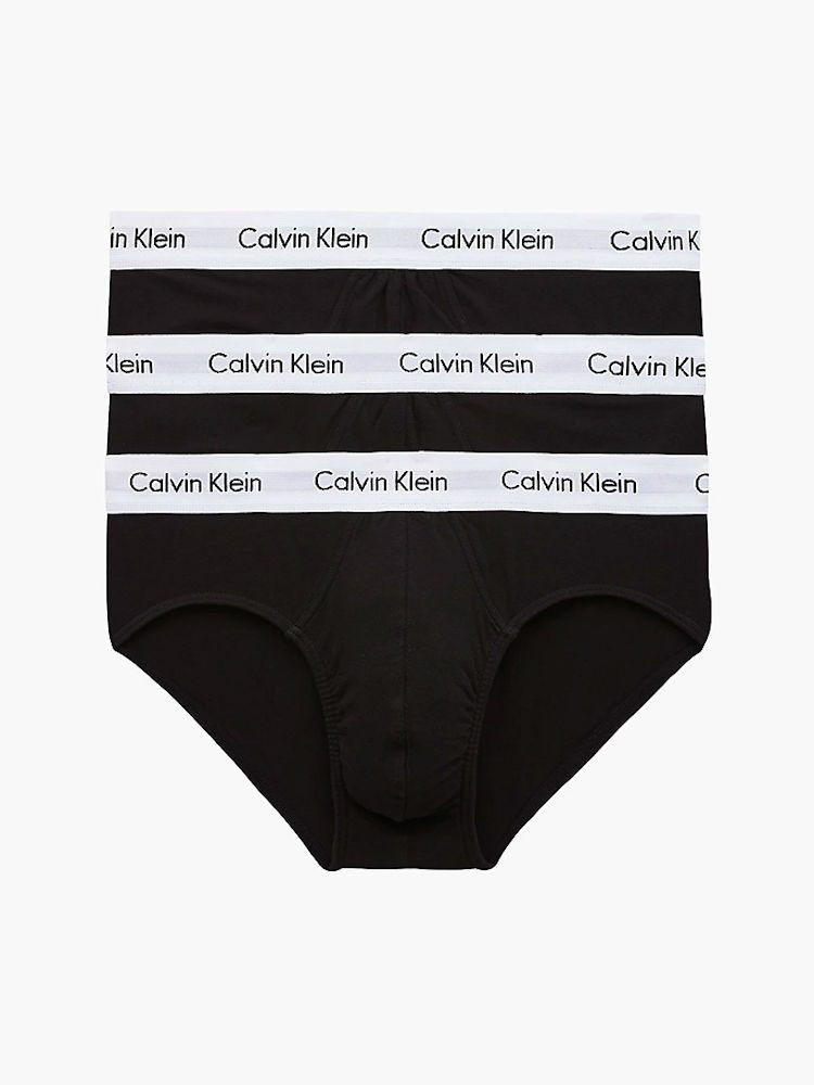 Calvin Klein Hip Brief 3 Pack Cotton Stretch U2661g 001 Black 1