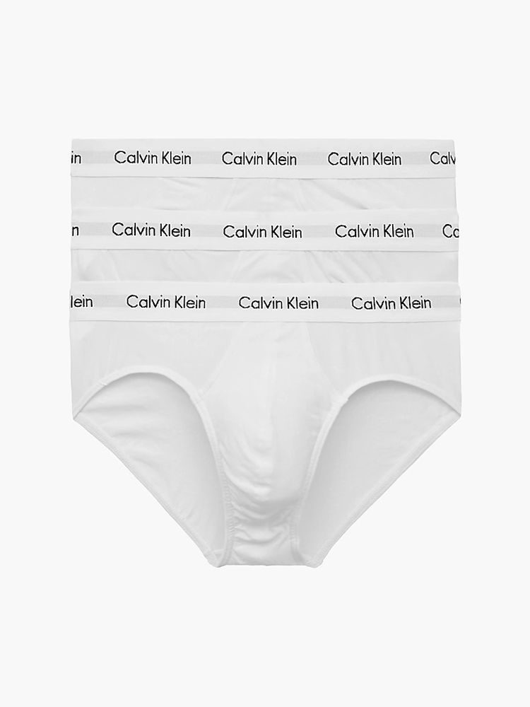 Calvin Klein Hip Brief 3 Pack Cotton Stretch U2661g 100 White 4