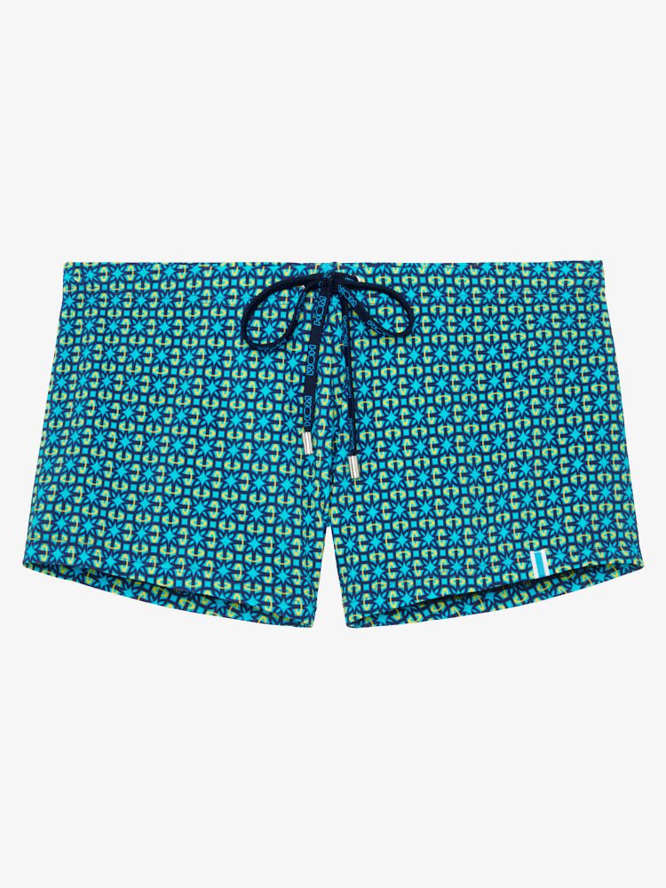 Hom Swim Shorts Miramar 405675 Turquoise Print 4