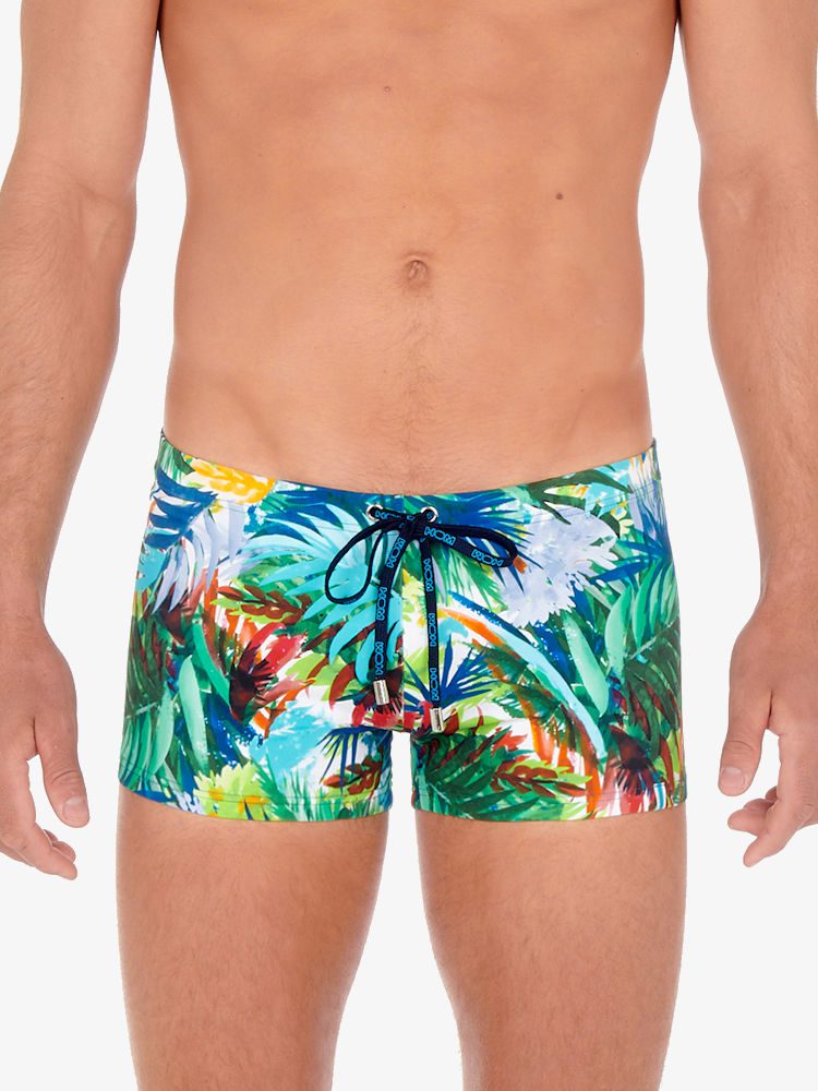 Hom Swim Shorts Palms 405657 Green Print 3