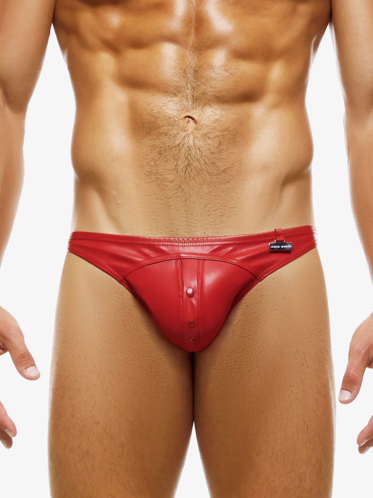 Modus Vivendi Leather Legacy Low Cut Brief 11114 Red 1