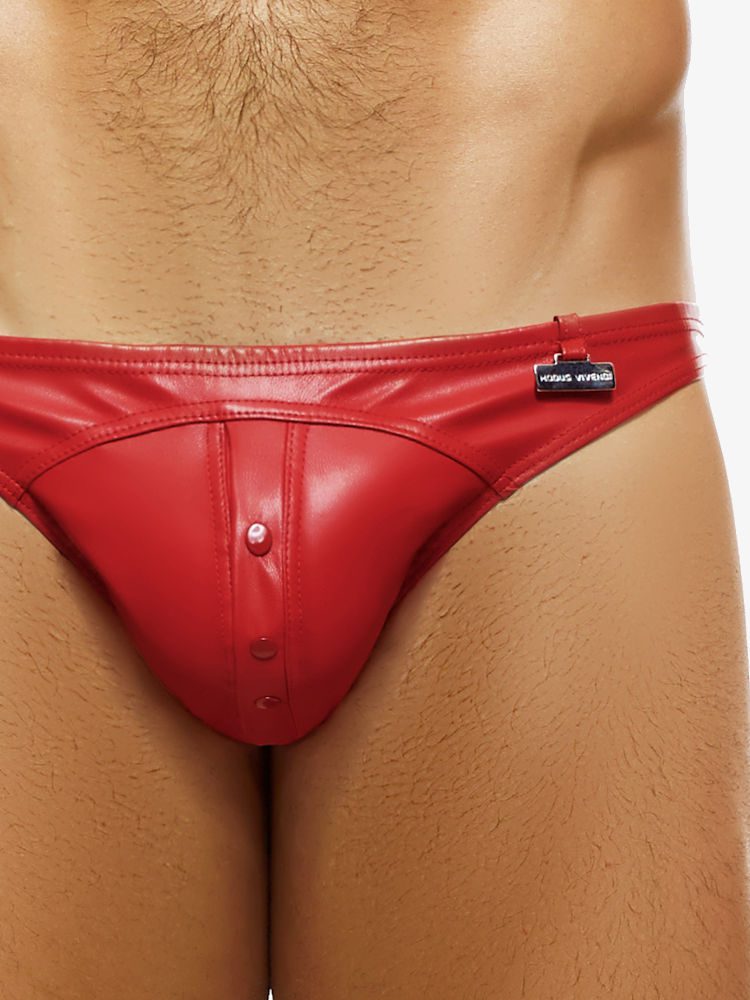 Modus Vivendi Leather Legacy Low Cut Brief 11114 Red 2