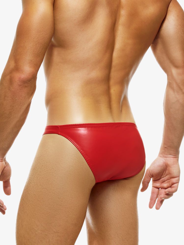 Modus Vivendi Leather Legacy Low Cut Brief 11114 Red 3