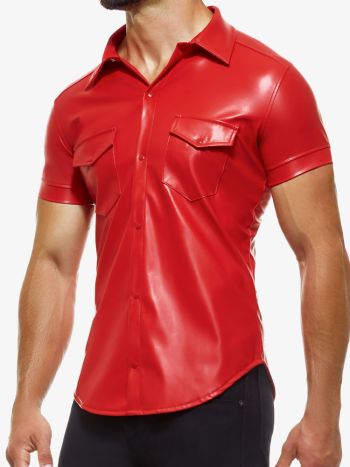 Modus Vivendi Leather Legacy Shirt 11141 Red 3