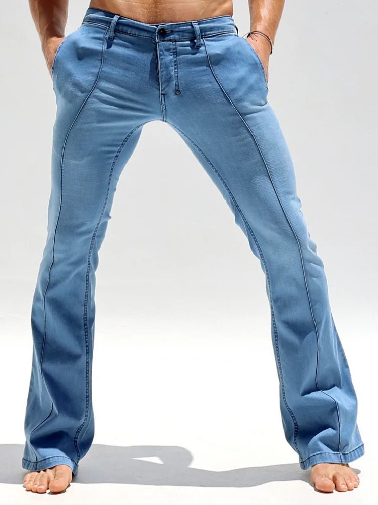 Rufskin Floyd Flare Leg Distressed Denim Jeans 1