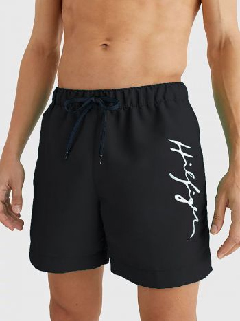Tommy Hilfiger Medium Drawstring Swim Shorts Um02299 Bds Black 6