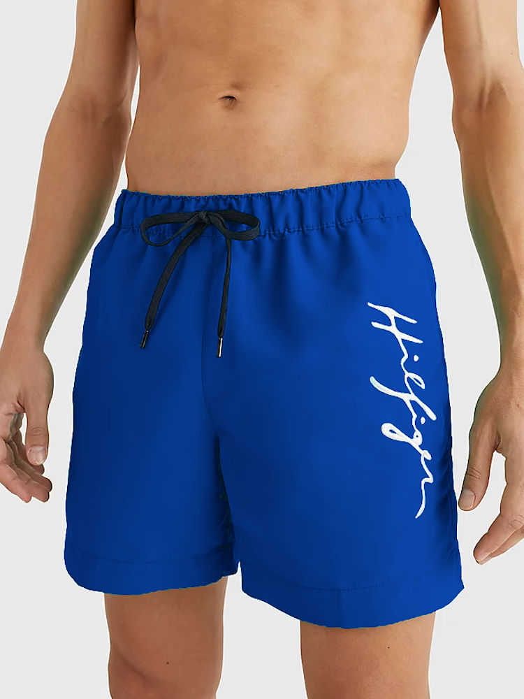 Tommy Hilfiger Medium Drawstring Swim Shorts Um02299 C66 Ultra Blue 4