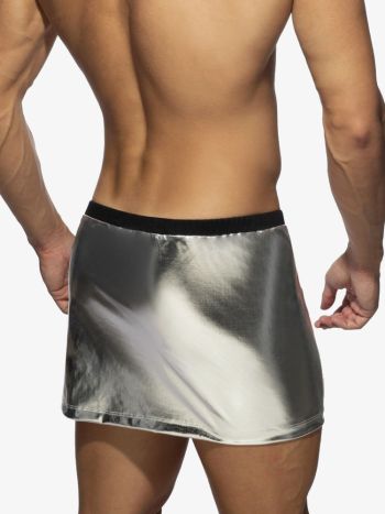 Addicted Ad1117 Party Gold Silver Skirt Silver 3