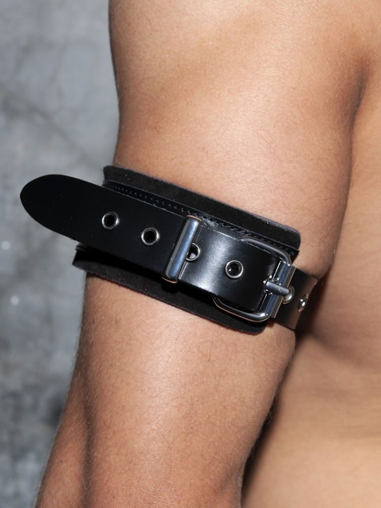 Addicted Fetish Adf42 Leather Bracelet Silver C21 2