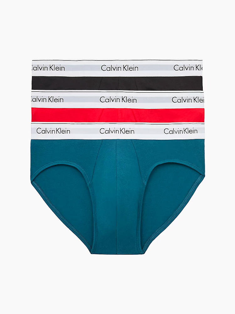 Calvin Klein 3 Pack Hip Brief Nb2379a 6i7 Legion Blue Exact Black 1