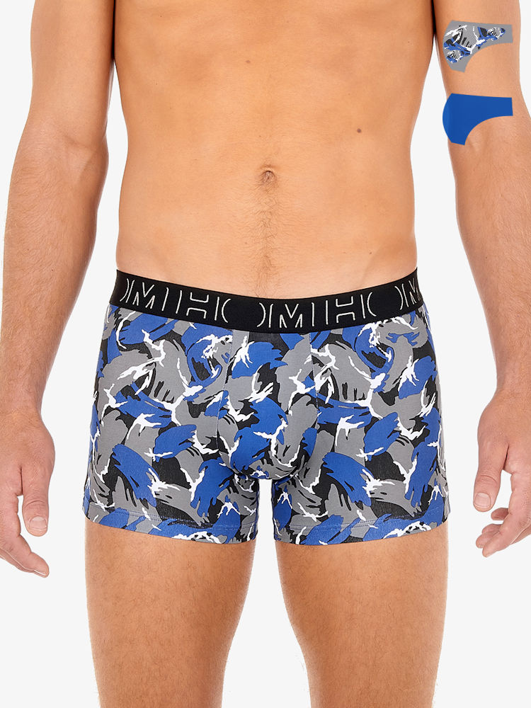 Hom Brian 2 Pack Boxers 402434 Blue Print 1