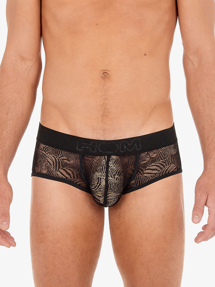 Hom Temptation Zebra Lace Mini Briefs Up 402375 Black 4