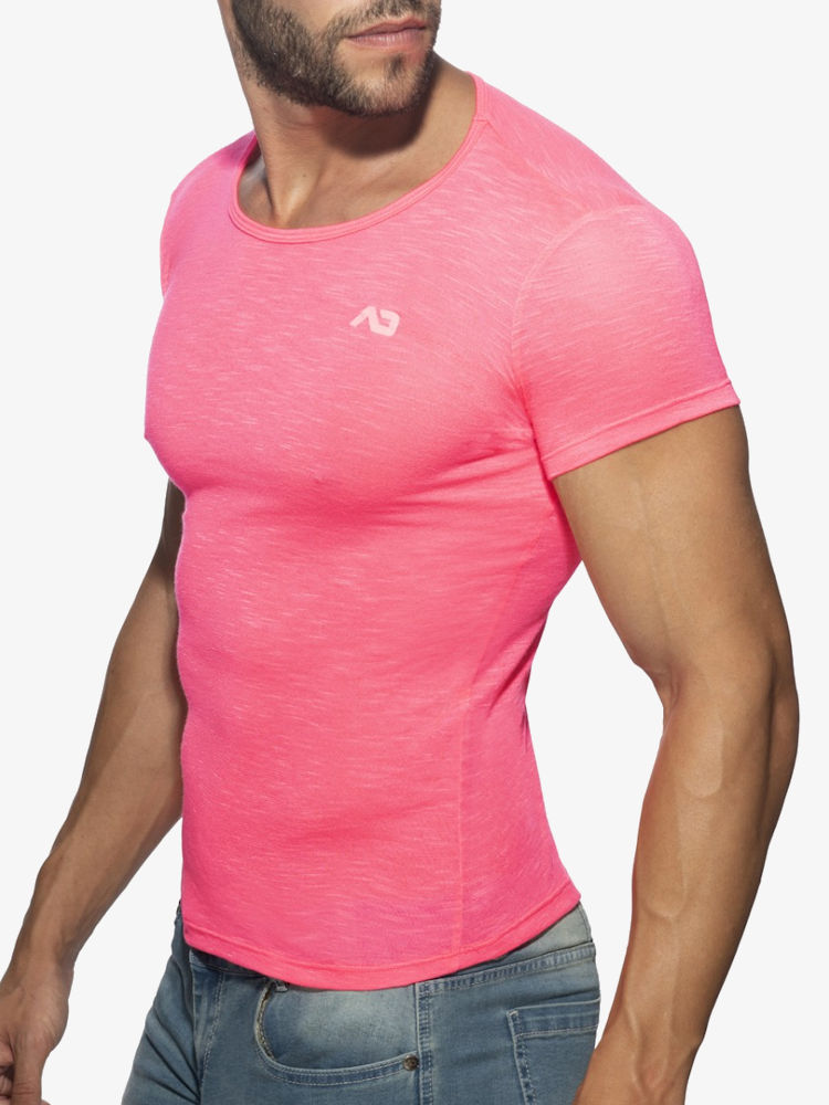 Addicted Ad1109 Thin Flame T Shirt Neon Pink C34 1