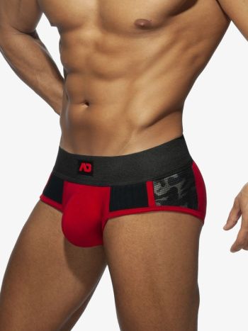 Addicted Ad783 Army Combi Brief Red 3