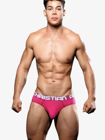 Andrew Christian 92584 Almost Naked Cotton Brief Heather Fuchsia 4