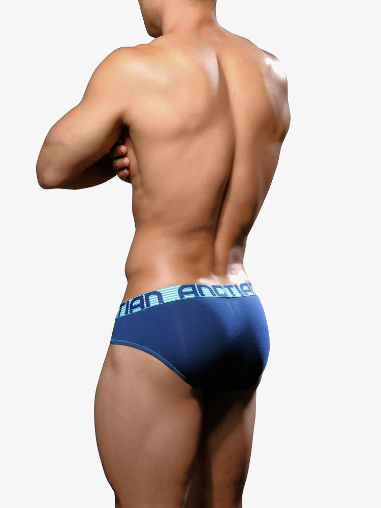 Andrew Christian 92584 Almost Naked Cotton Brief Heather Navy 2