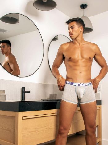 Andrew Christian 92585 Almost Naked Cotton Boxer Heather Grey 1