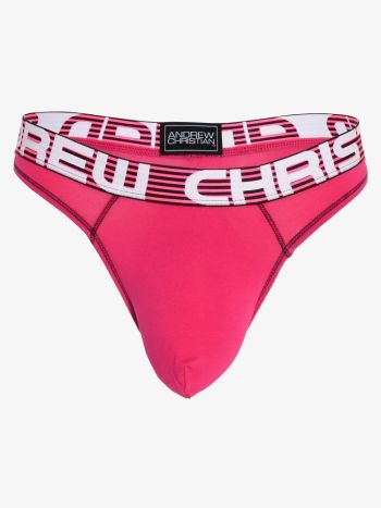 Andrew Christian 92586 Almost Naked Cotton Thong Heather Fuchsia 1