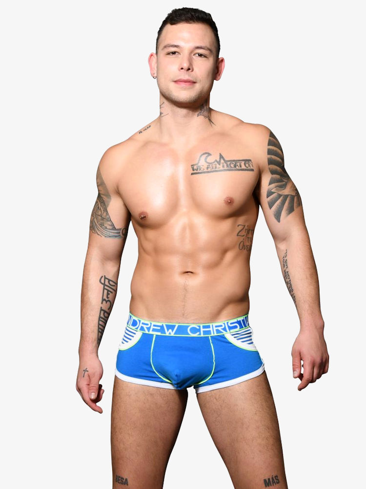 Andrew Christian 92592 Almost Naked Pocket Boxer Electric Blue 4