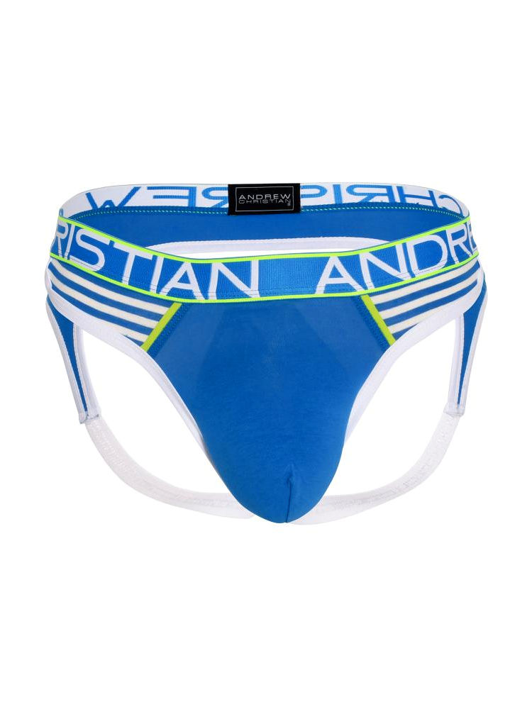 Andrew Christian 92593 Almost Naked Retro Gym Jock Electric Blue 4