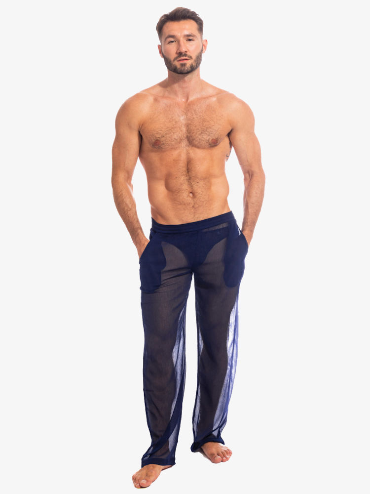 Lhomme Invisible Chantilly Pants Night Blue Hw144 4