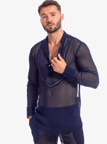 Lhomme Invisible Chantilly Tunic Night Blue Hw143 3